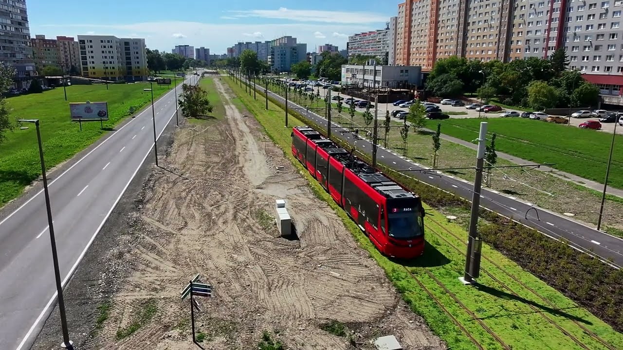 Električka č. 3 Bratislava - Petržalka - DJI Drone Video 2025 (4K)