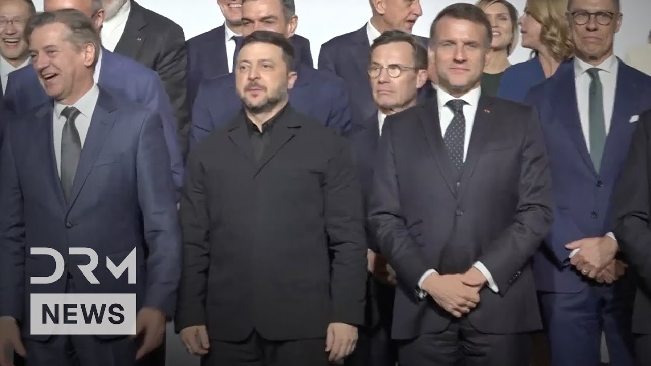 UNSEEN MOMENTS: Macron, Merz, Meloni, & Other Leaders Pose for Family Photo at Paris  Summit | AC1B