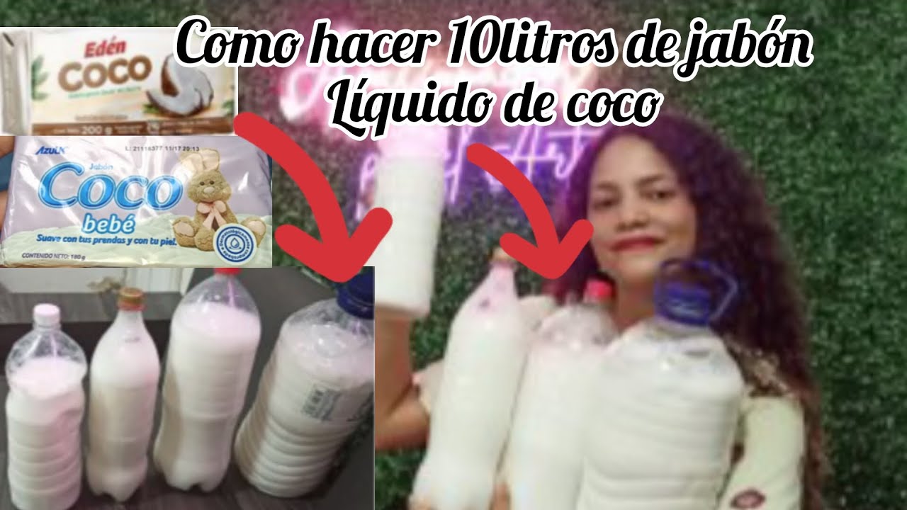 cómo hacer jabón líquido de coco casero