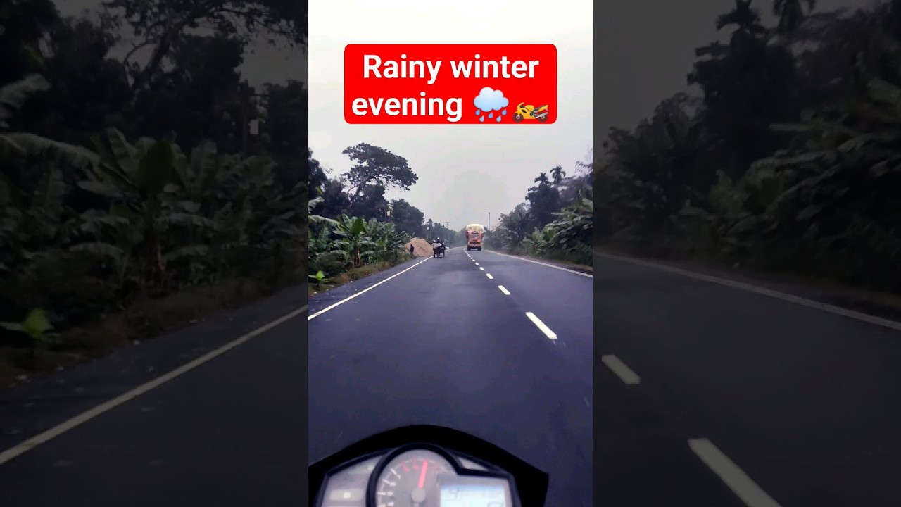 Rainy winter evening Bike ride🌧️🏍️#short #travel #viral #rider @alson63