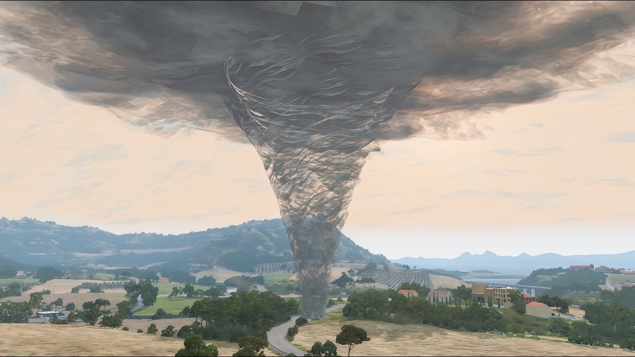 Mobil vs tornado #1 - BeamNG Drive