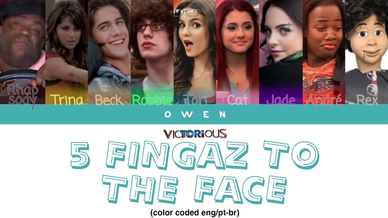 Victorious Cast '5 Fingaz to the Face' Color Coded Lyrics (ENG/PTBR)