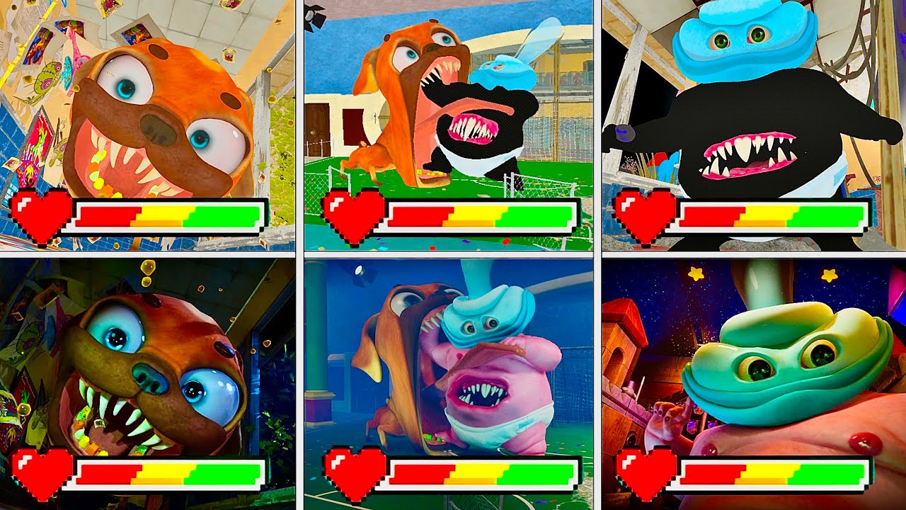 Dark Pals The 1st Floor ► ALL BOSSES WITH HEALTHBARS & HEALPOINTS in BRIGHTMODE vs ORIGINAL