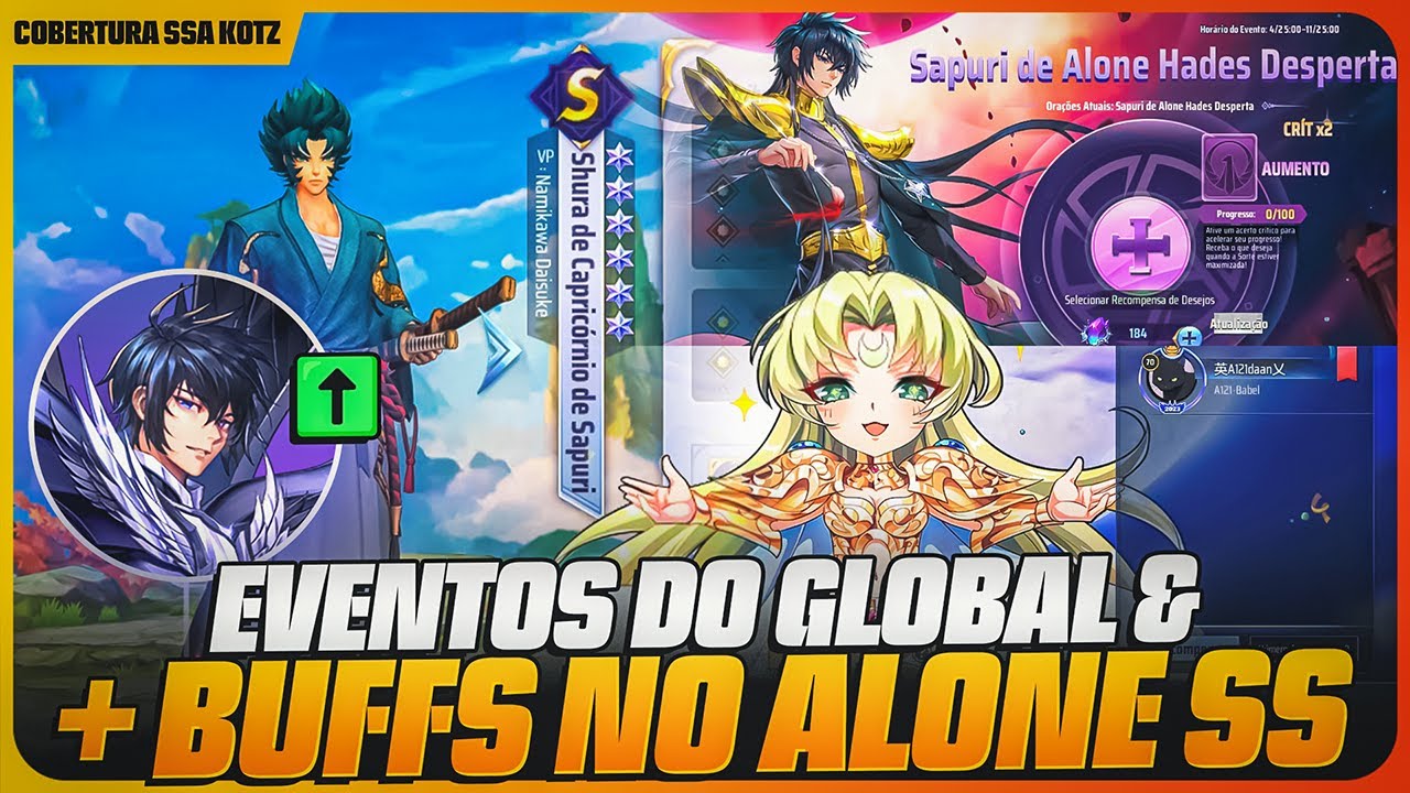 🔥🖌️ EVENTOS DA SEMANA NO GLOBAL - REPARO ALONE HADES LC, CAMARADAS E NOVA SKIN SHURA SAPURI! 🖌️🔥