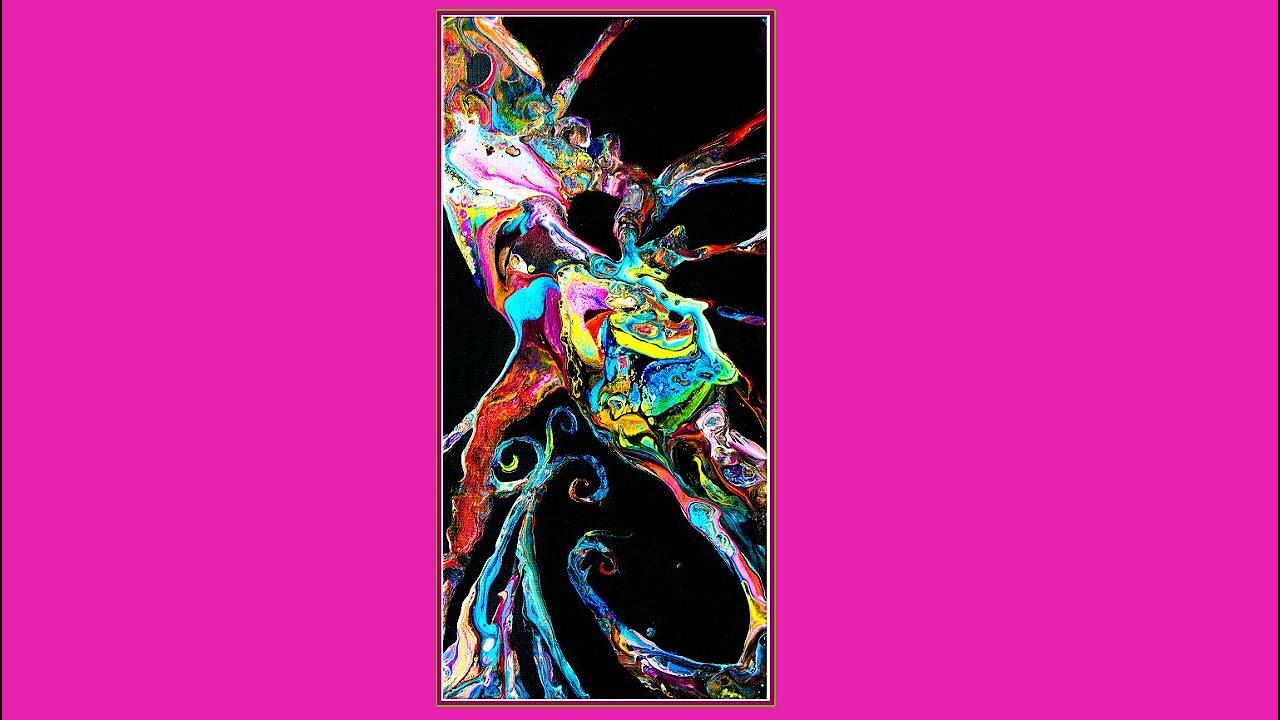 #2728 Watch this Spooned Transfer Classic Fav Fluid Acrylics & Silicon 5.04.2018 Experimental art