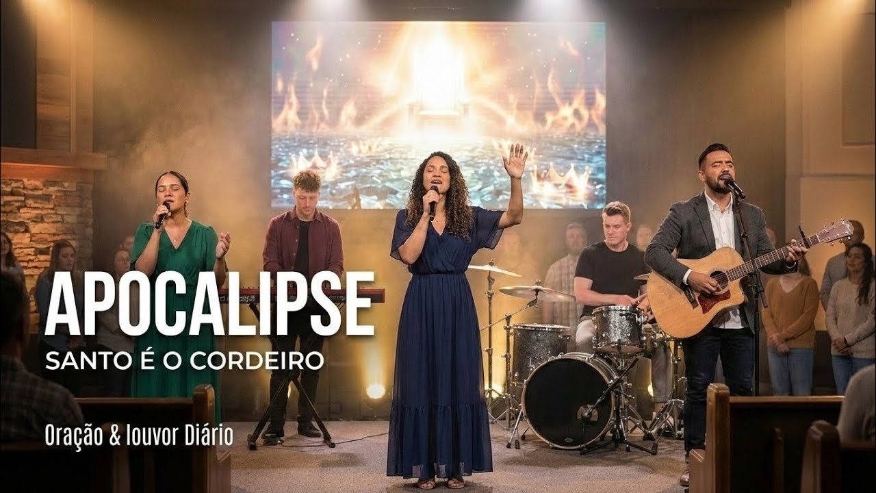 🎵 Santo é o Cordeiro (Apocalipse) 👑🕊️🔥 | Hino de Adoração | Oração & louvor Diário