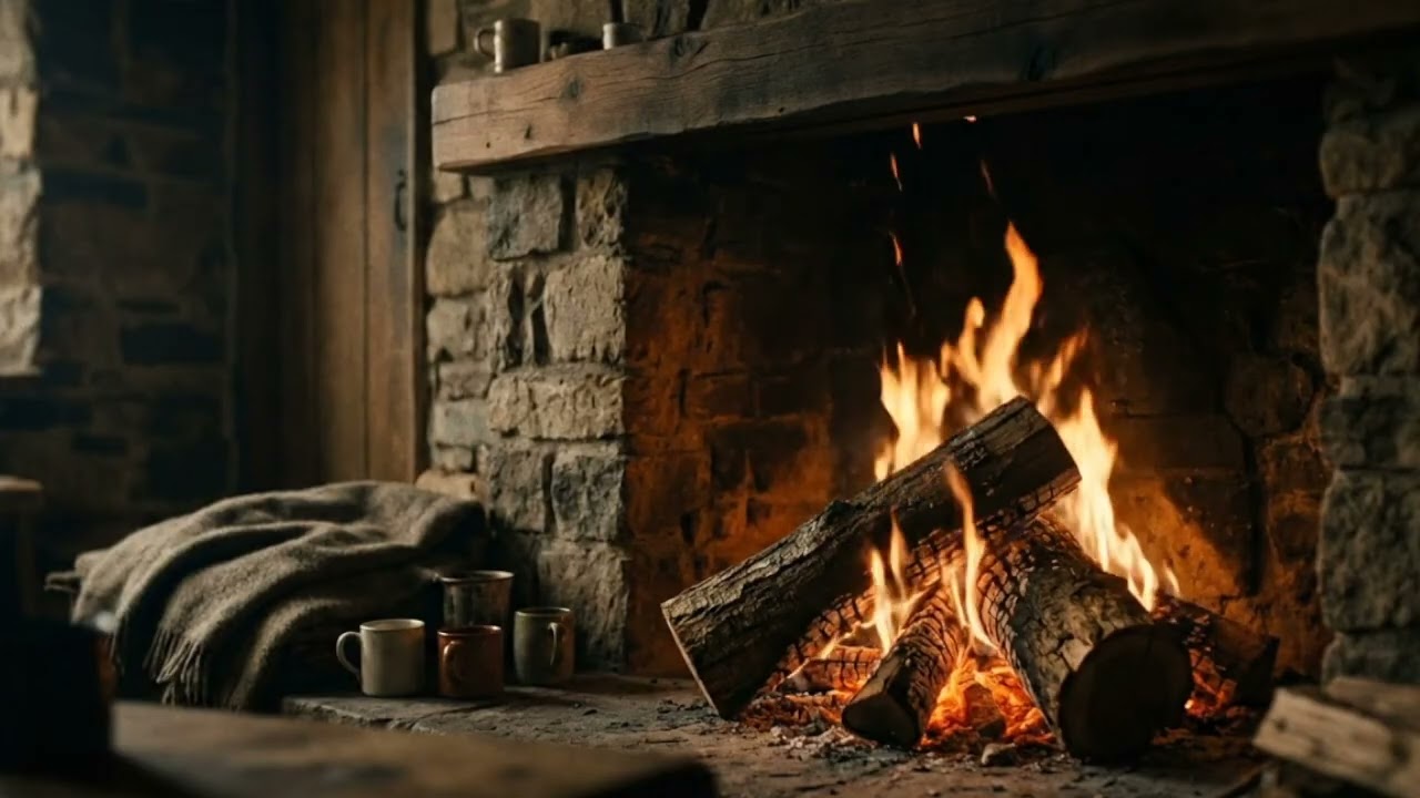 Warm Light & Slow Time | Cozy Fireplace (+1 Hour)