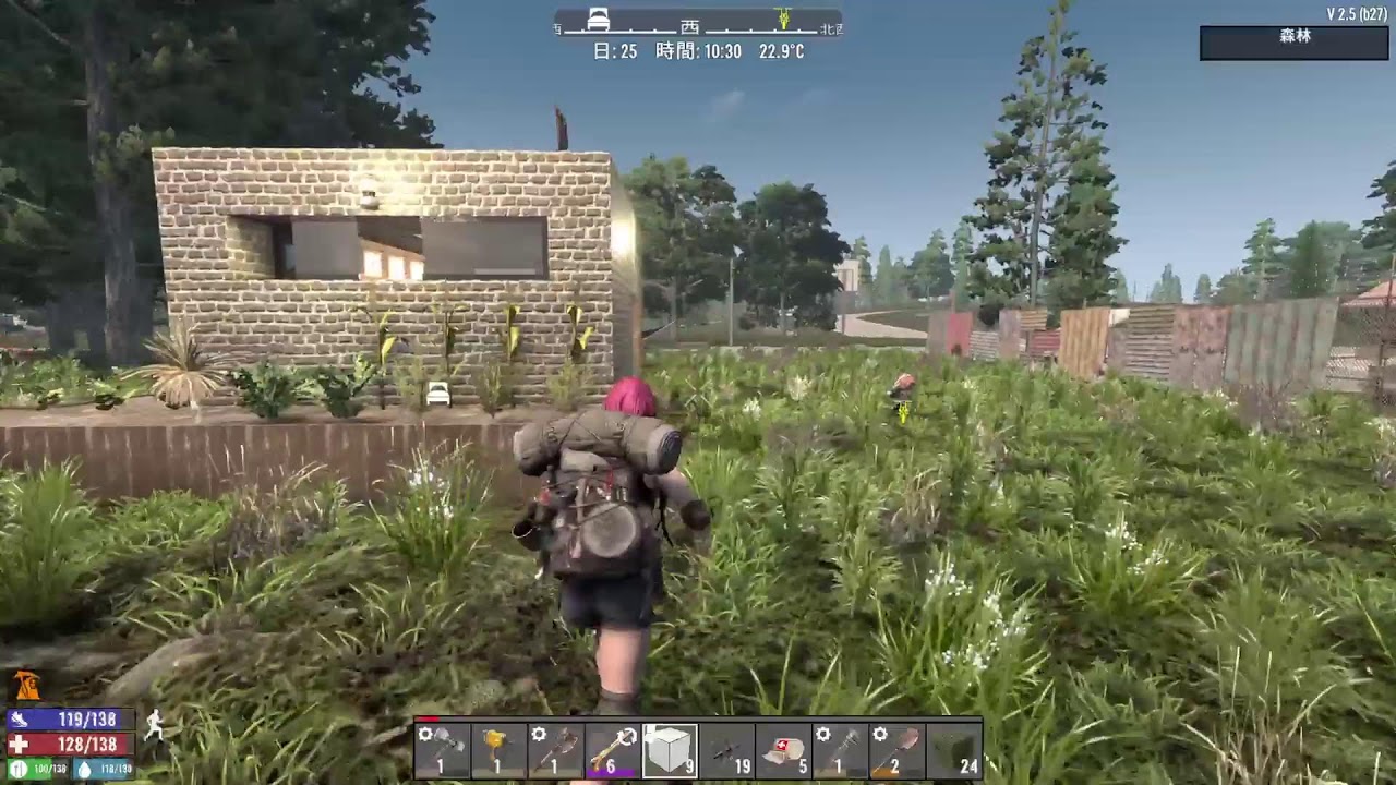【7days to die】死んだら即終了～CarX♪最高難易度狂気+64体湧き😊 #zombie #セブンデイズ  #おすすめ #carx