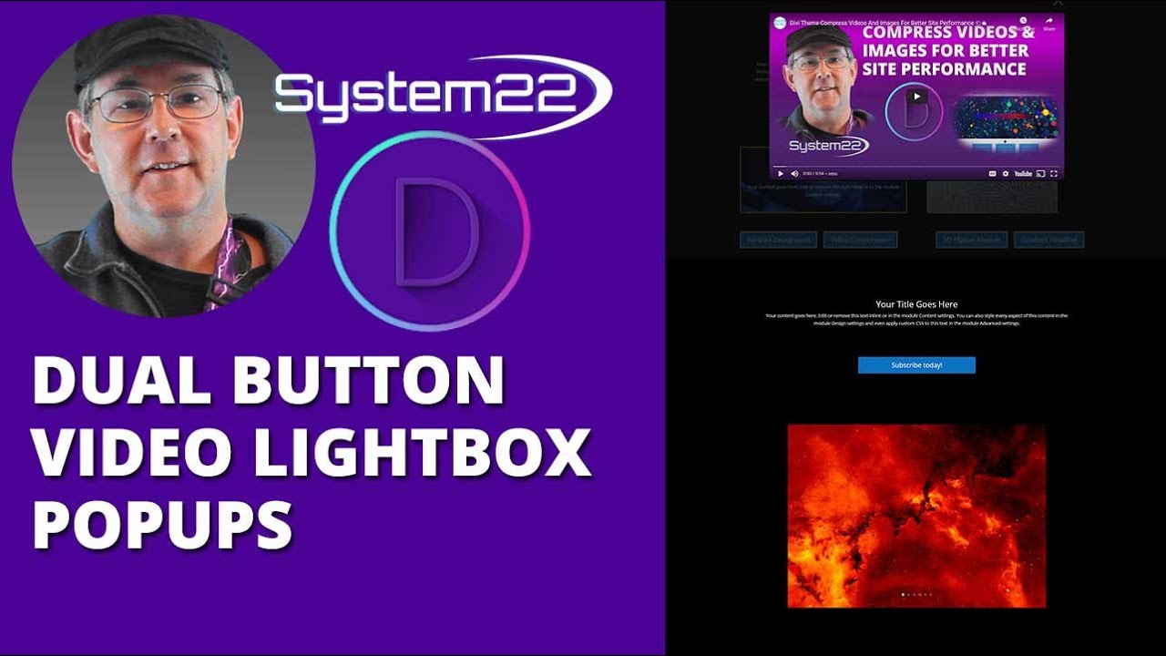 Divi Theme Dual Button Video Lightbox Popups With Divi Supreme Mudules