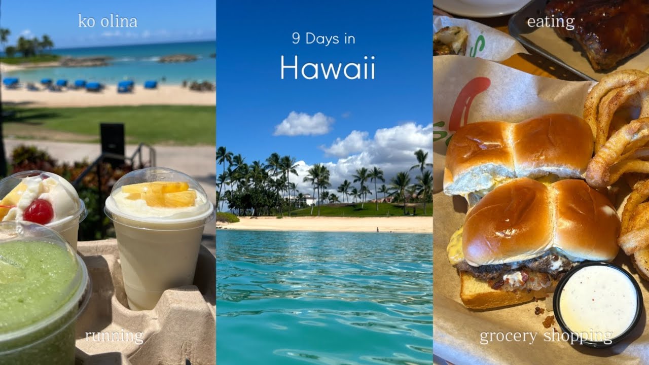 Hawaii vlog 🌈(코올리나 🏝️, 하와이 마트쇼핑 🍬 할레이바 , 아울렛 쇼핑❤️,바베큐하고 러닝하며 보낸 하와이 여행🌺)