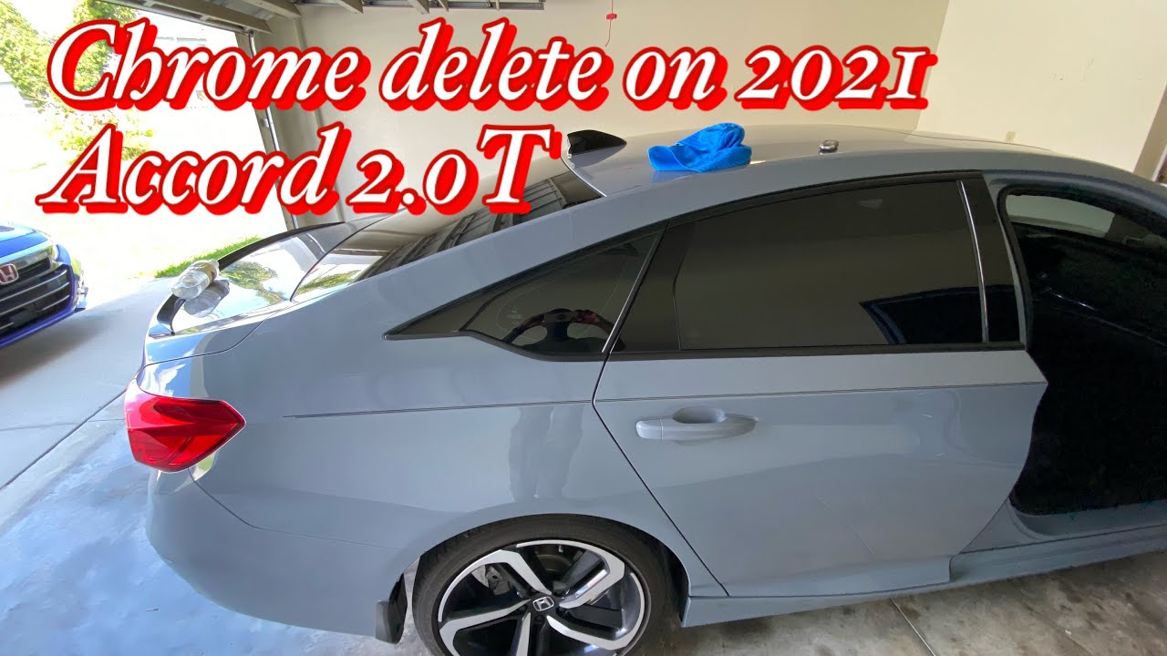 2018-2021 Honda Accord (X gen) window trim chrome delete (vinyl)
