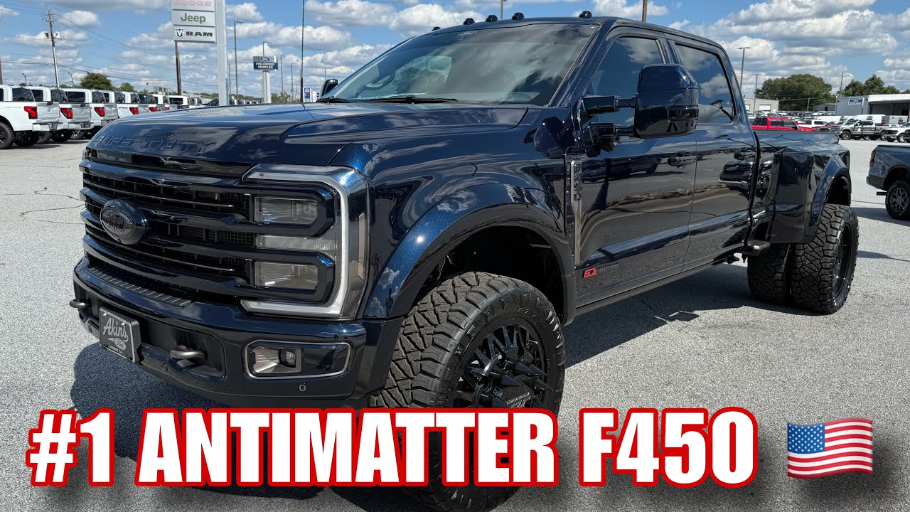 The BEST 2025 Ford F450 Platinum Plus CUSTOM ANTIMATTER BLUE Super Duty in the USA!