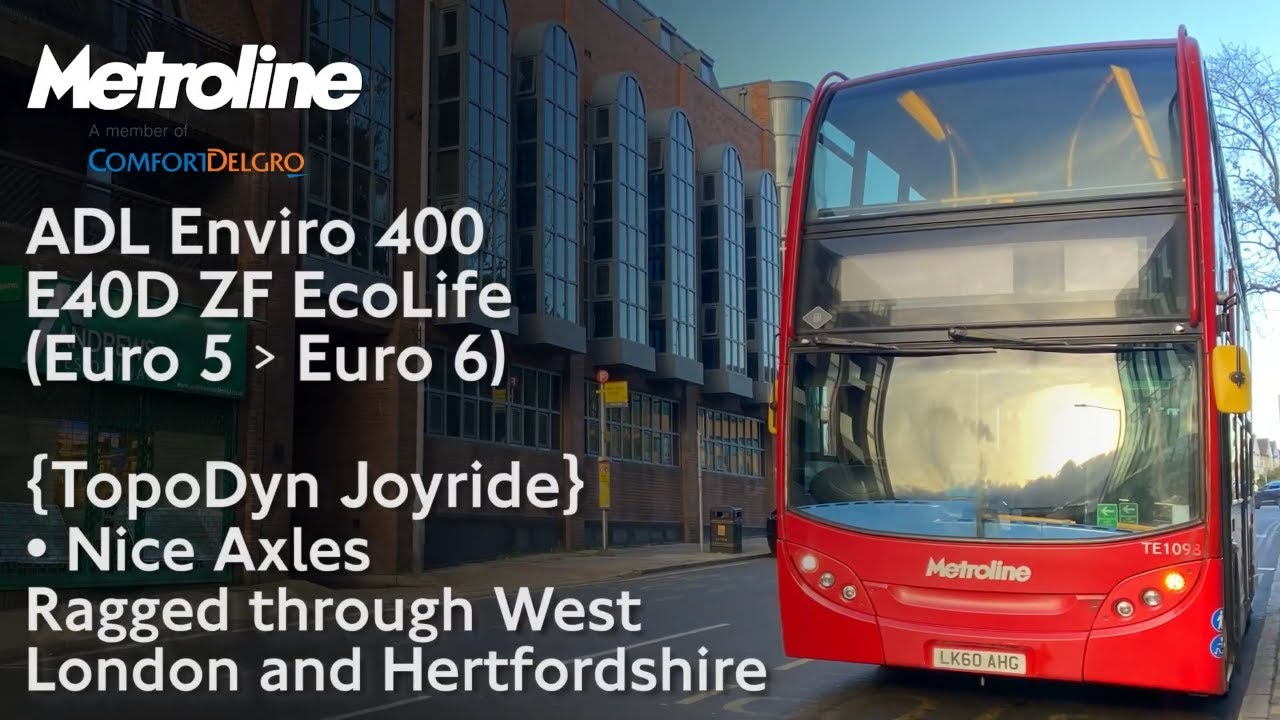 {TopoDyn Joyride} Metroline Enviro 400 ZF w/ Nice Axles gets Ragged in Hertfordshire & West London