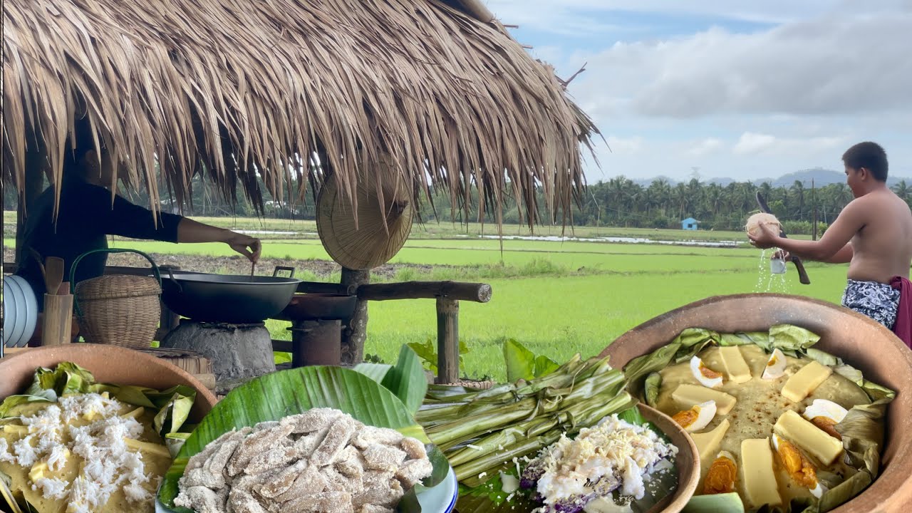 Paskong Pilipino sa Kubo  | Tradisyunal na Kakanin na niluto sa Gitna ng Palayan | Dito po sa Amin