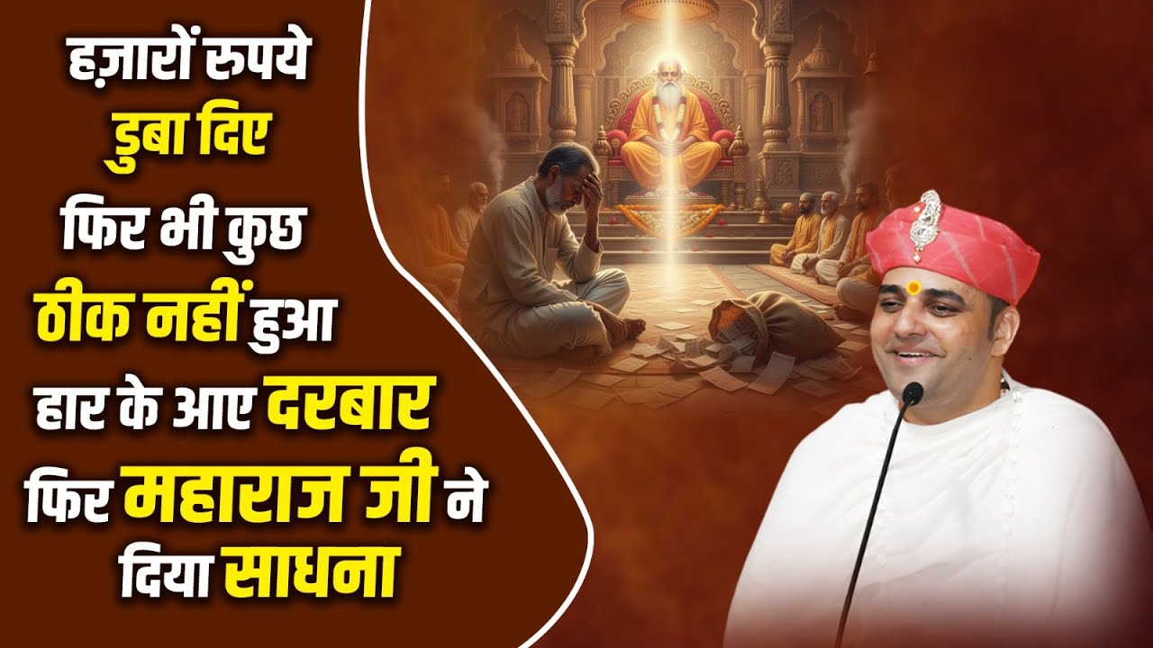 हज़ारों रुपये डुबा दिए, फिर भी कुछ ठीक नहीं हुआ। हार के आए दरबार। फिर महाराज जी ने दिया साधना