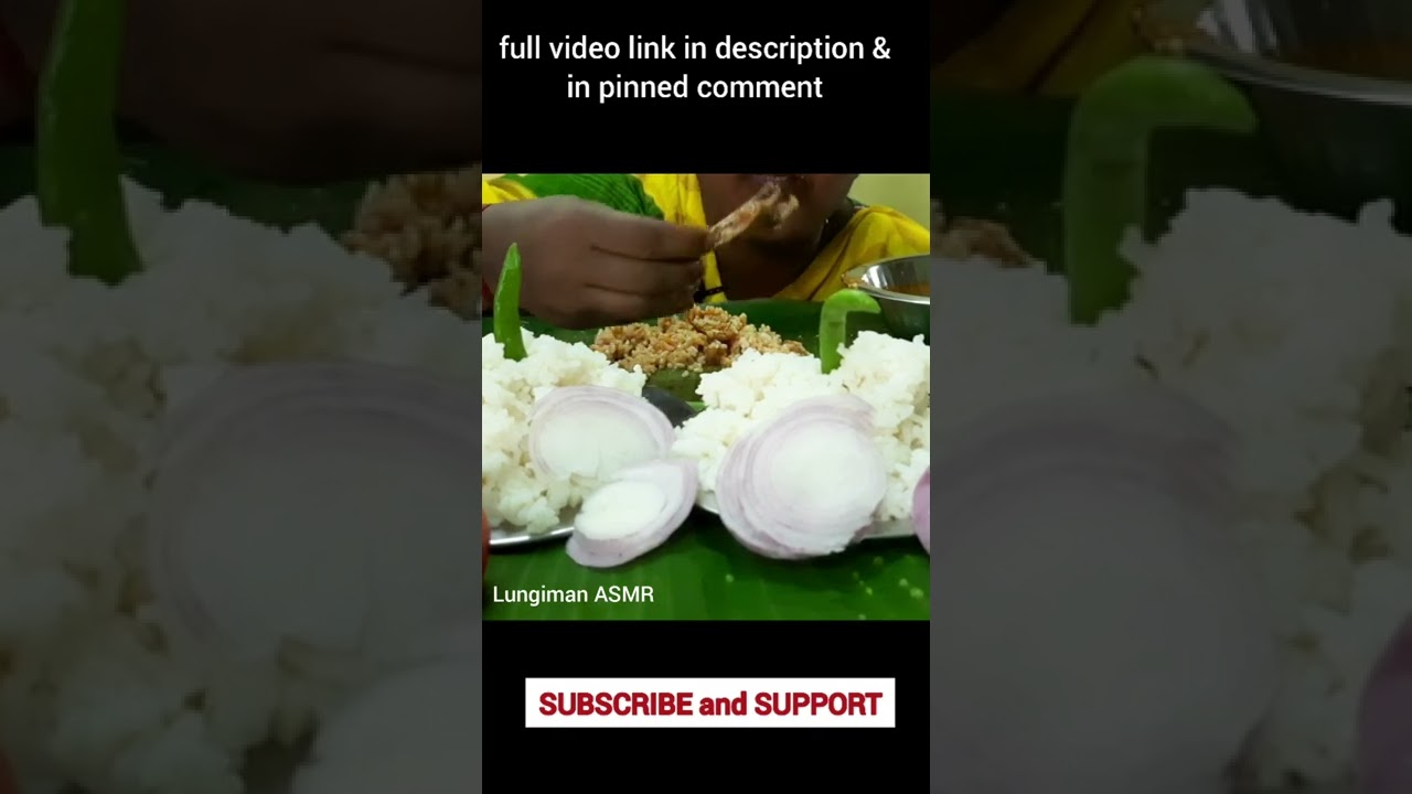 ASMR | Ration Rice with fish head curry eating | 
