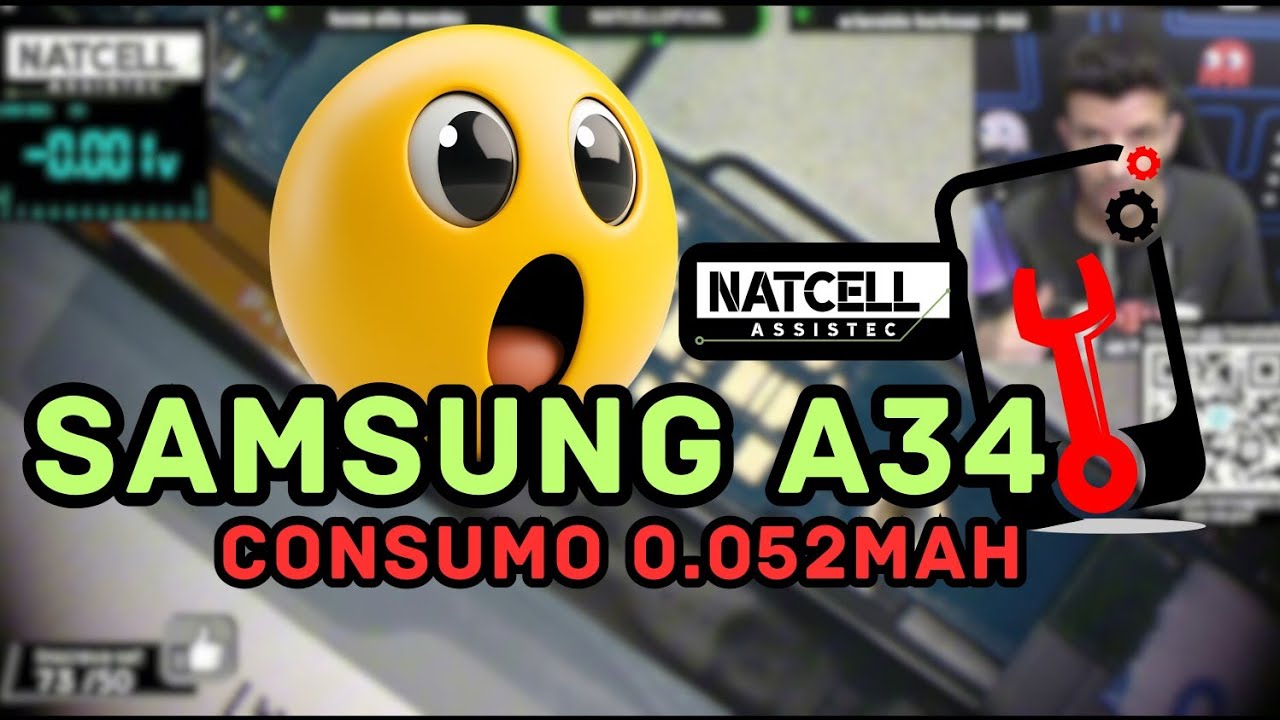 SAMSUNG A34 NÃO LIGA | CONSUMO 0.052mAh e CAI A ZERO - CPU REBALL 