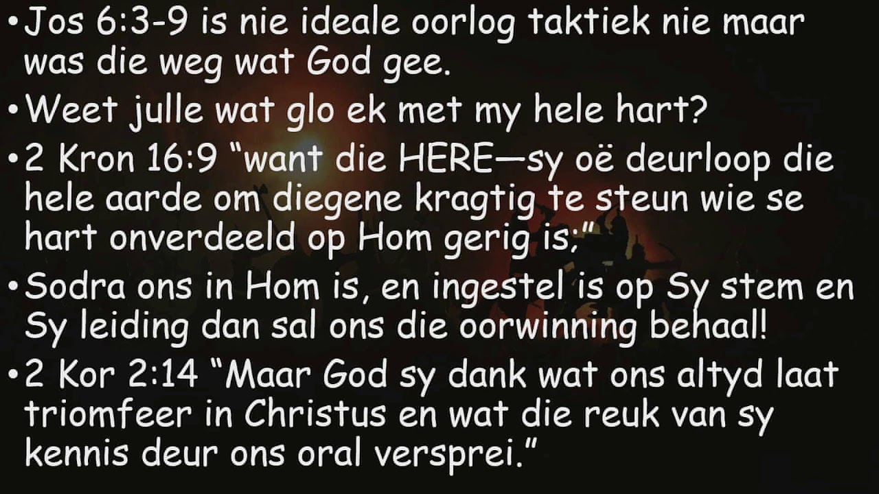 Ds Ruan Van Vuuren - Om struikelblokke in die nuwe jaar te oorkom. (Josua 6)