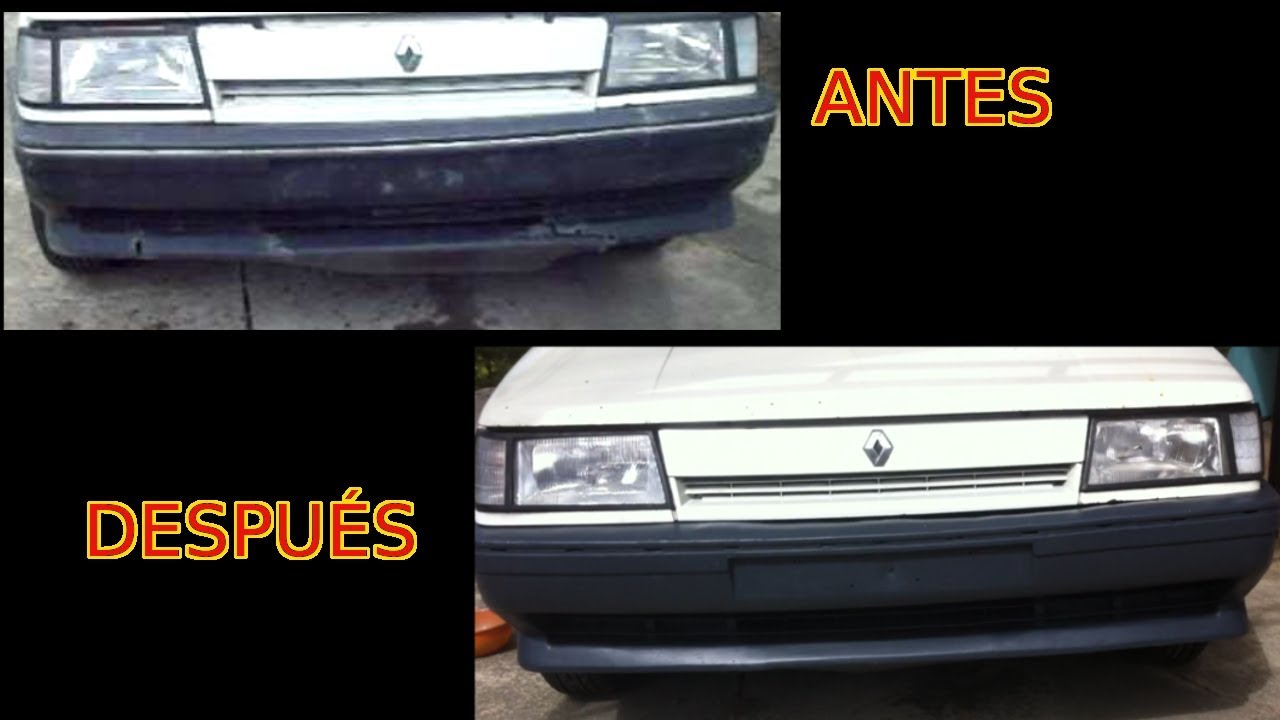 Renovando un bumper plástico muy dañado