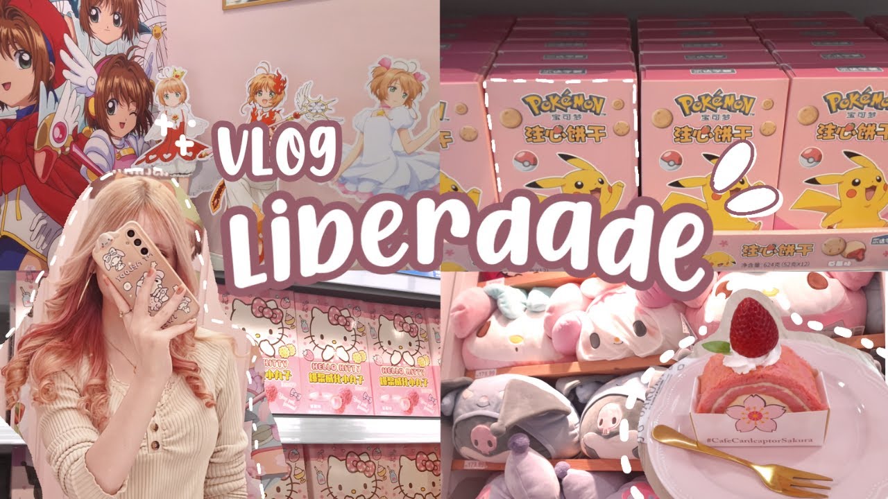 🌸 VLOG um dia comigo na LIBERDADE | café da Sakura Cardcaptor, comprinhas, unboxing de Haikyuu!