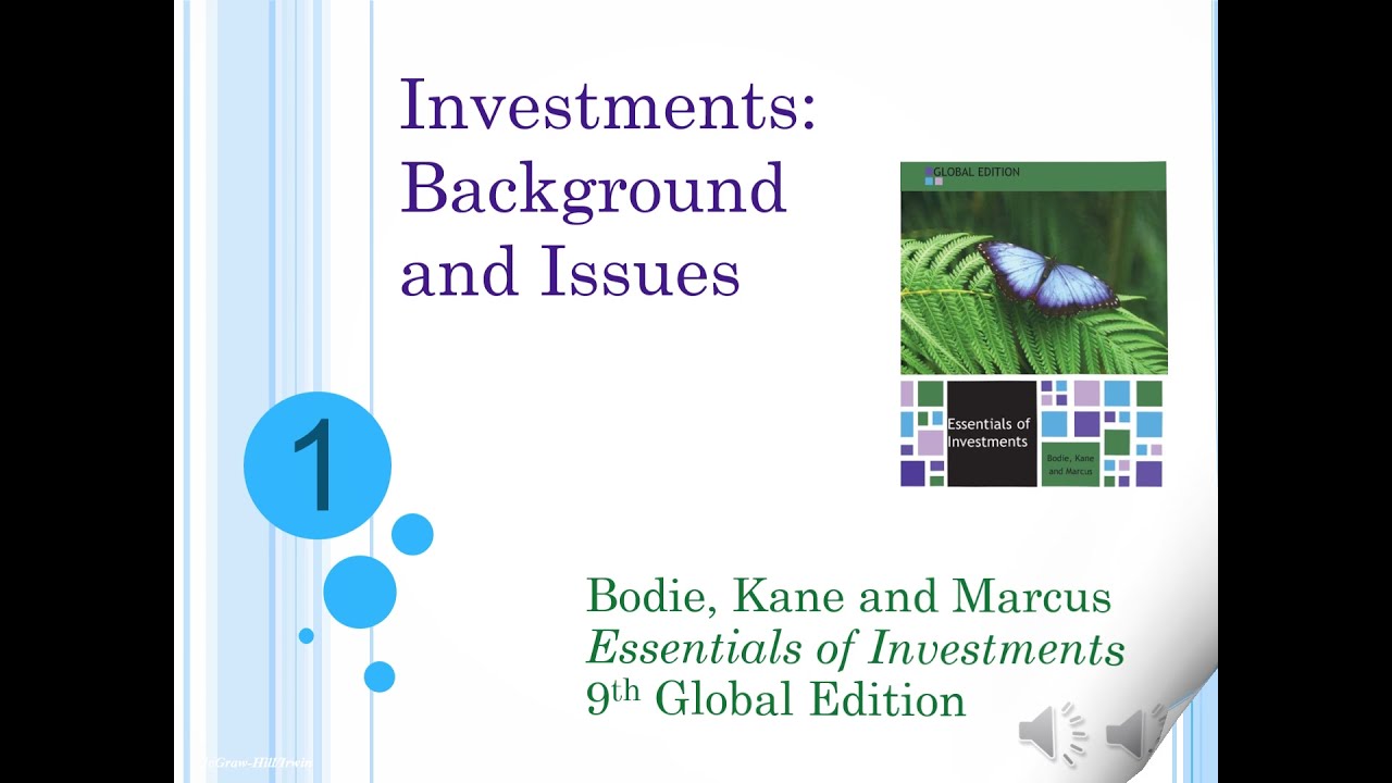 BUS 325 | Chapter 1 : Investments Background and Issues