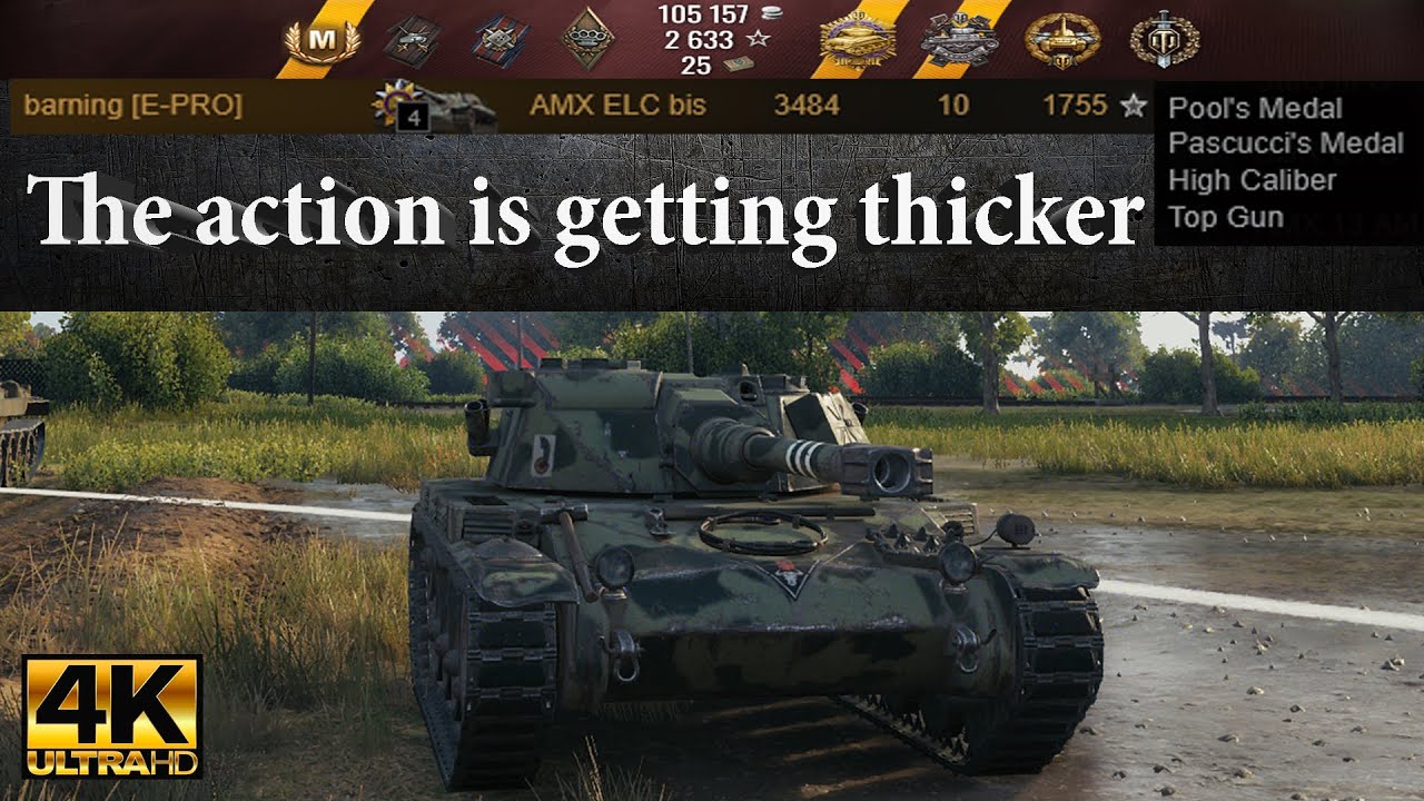 AMX ELC bis – The Action Is Getting Thicker! 3484 DMG, 10 Kills, 1755 EXP | Ultra HD 4K WoT