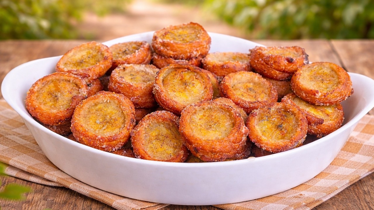 🔥MEDALHÃO DE BANANA impossível comer um só! IRRESISTÍVEL, ECONÔMICO E FÁCIL DE FAZER