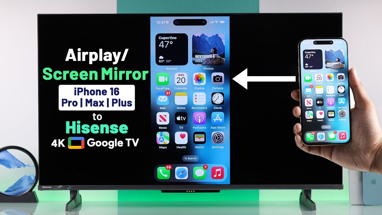 Как транслировать изображение с iPhone на Hisense Google Smart TV! [AirPlay]