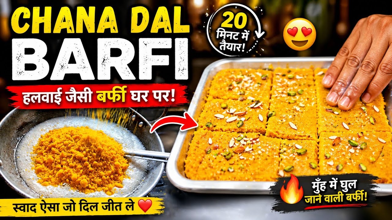 😊🍱होली भी बने चने दाल की बर्फी जो बहुत ही टेस्टी होती हैमार्केट जैसा बर्फी घर पर बने आसान तरीके😋