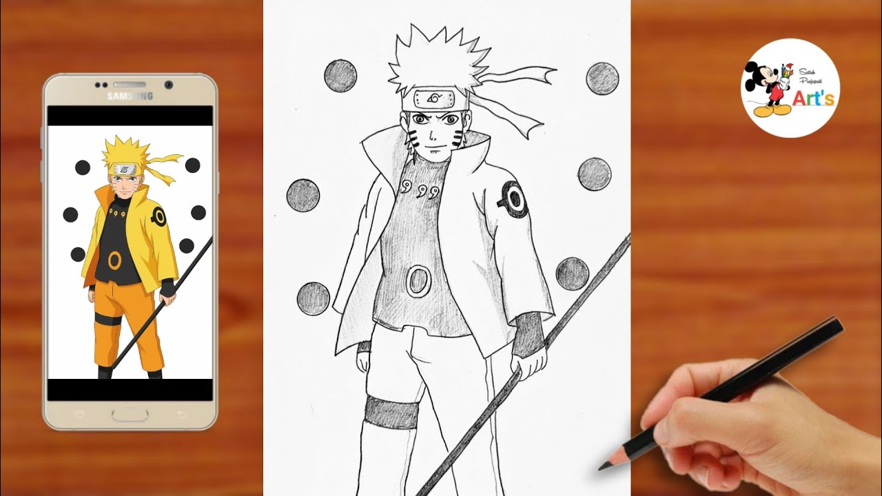 How to draw Naruto Six Paths full body || Naruto Six Paths step by step || Easy Anime tutorial