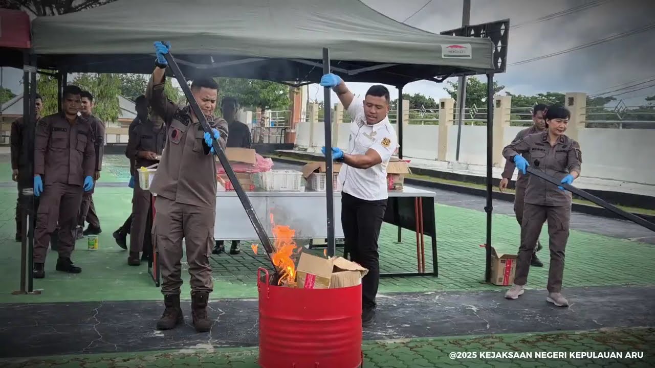 Pemusnahan Barang Bukti oleh Kejaksaan Negeri Kepulauan Aru