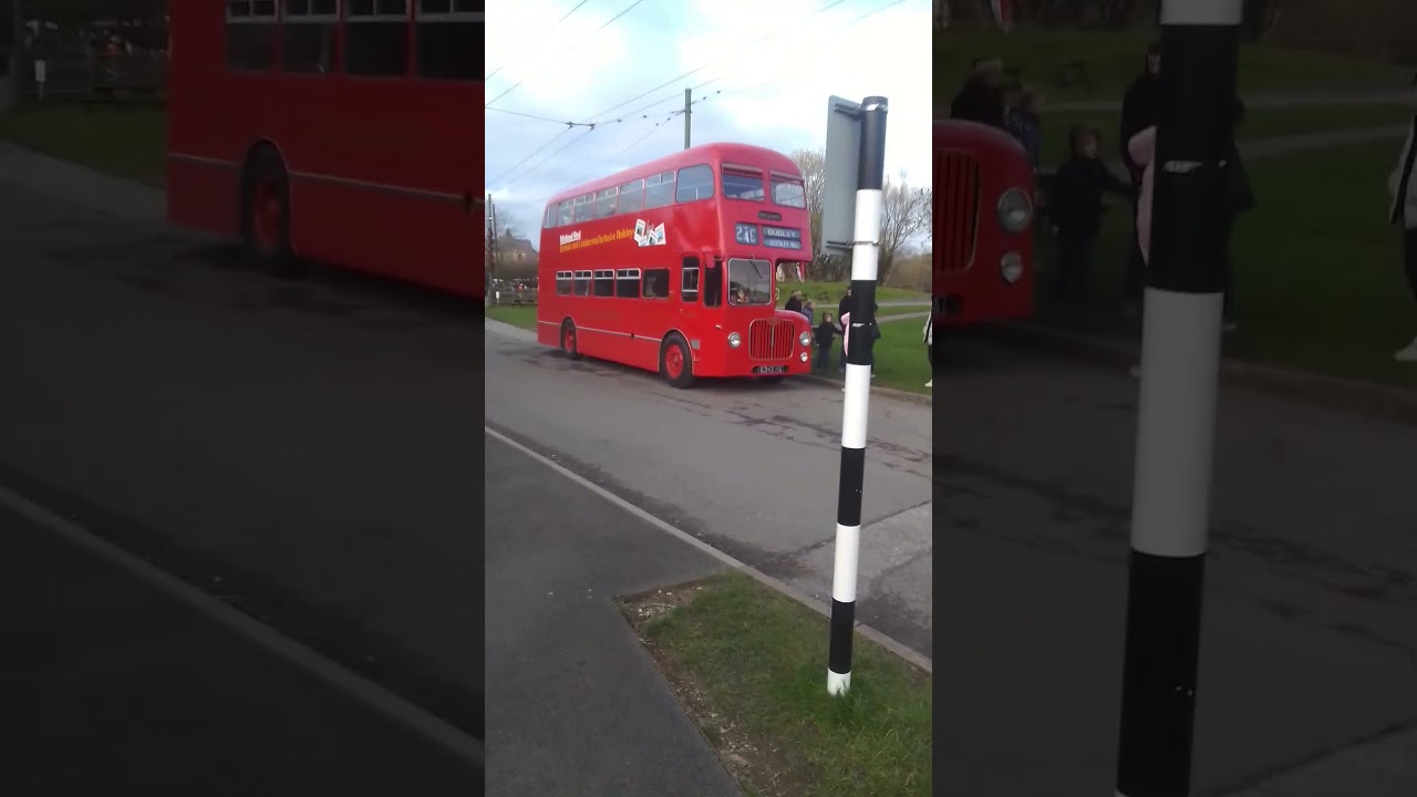 Vintage red bus on Christmas eve at Black country museum 2025 