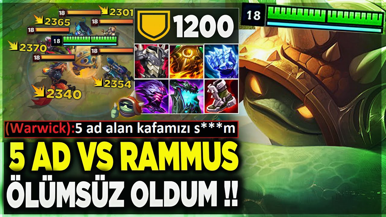 1200 ZIRH RAMMUS VS 5 AD RAKİP !! SİNEK ISIRIĞI GİBİ VURUYORLAR !! | Ogün Demirci