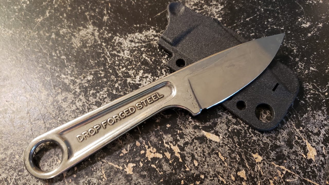 Kabar wrench knife sheath DIY from leather