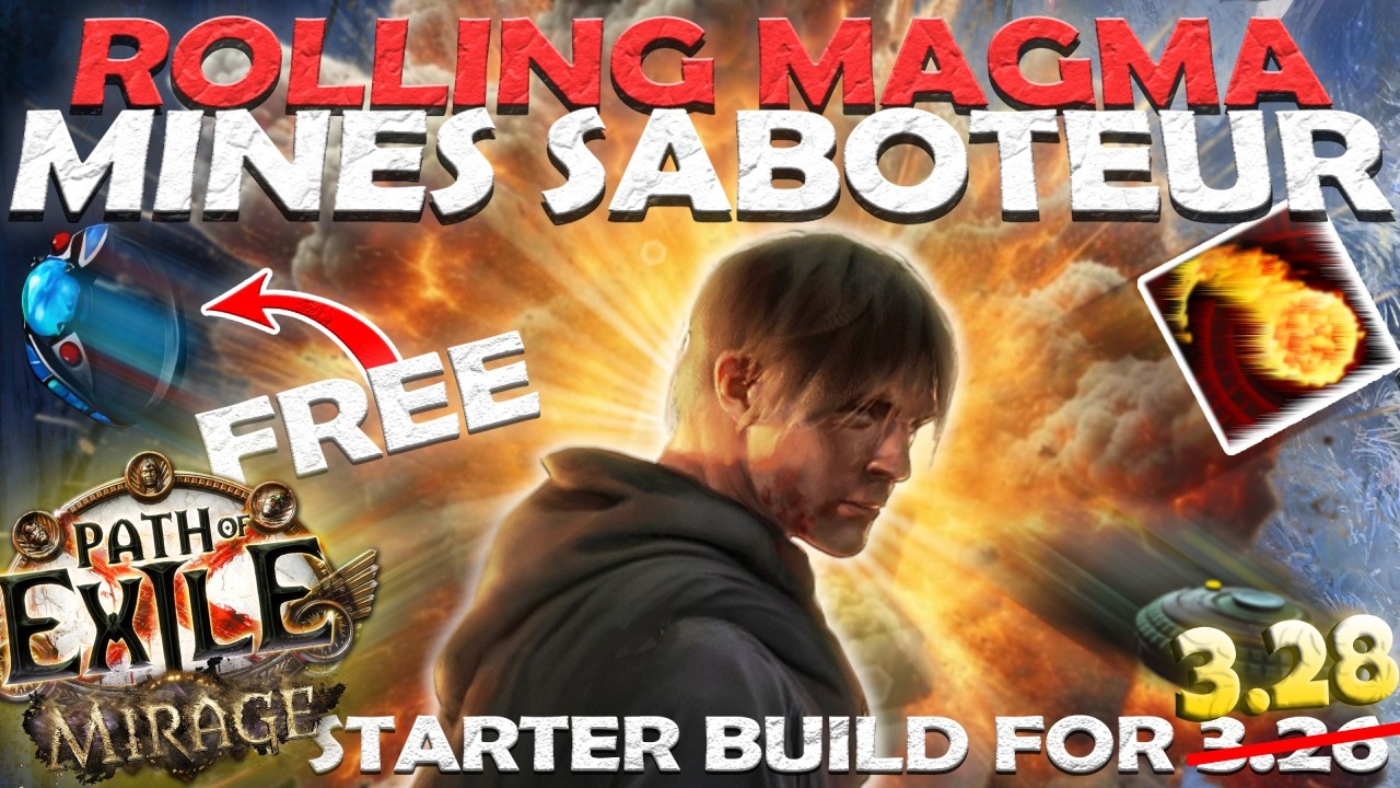 Goratha's Rolling Magma Mines Saboteur League Starter UPDATED for 3.28 Mirage - BLINDINGLY GOOD