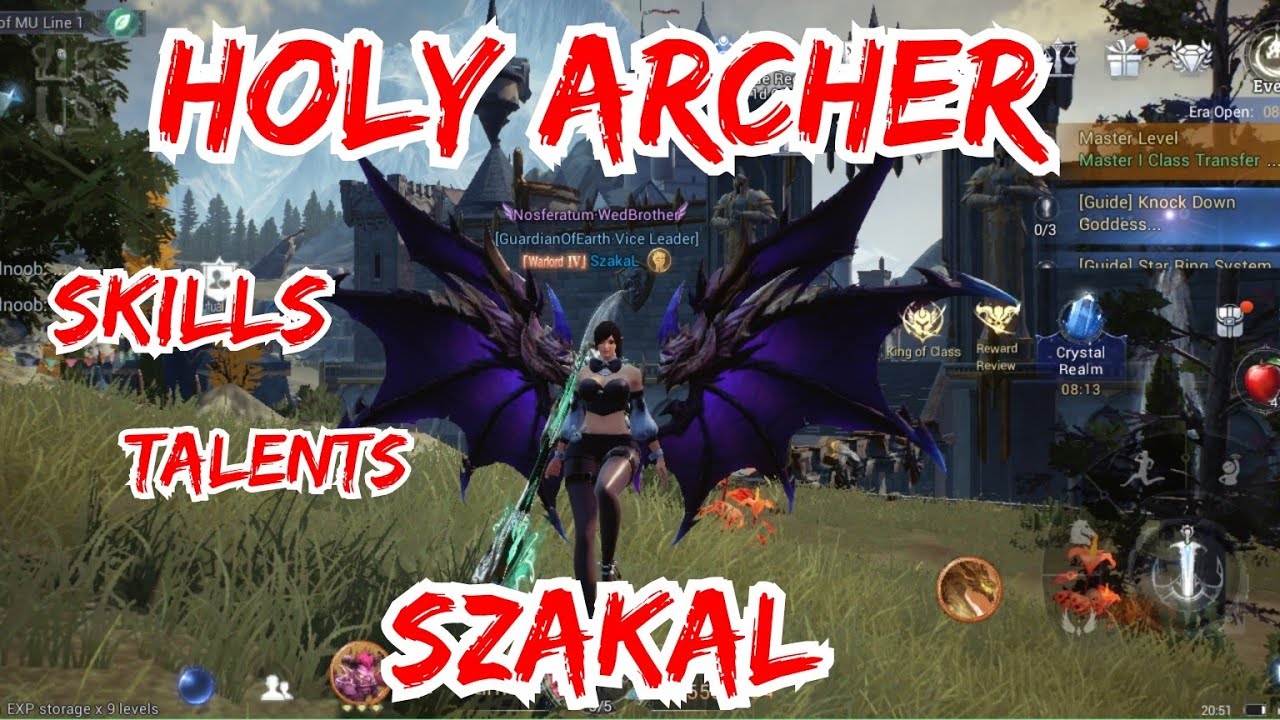 MU Origin 3 Holy Archer Class Top Skills Talents High DPS