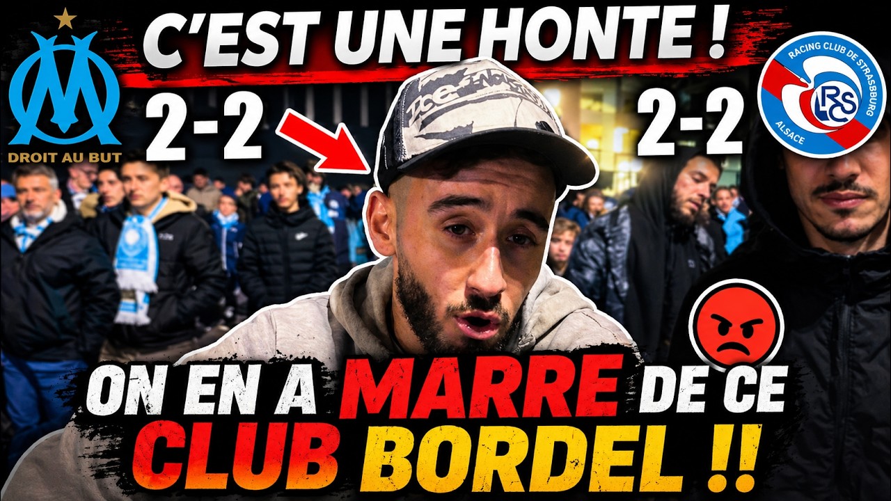 OM - Strasbourg (2-2) 😡 Réactions des supporters Marseillais ! Ligue 1 🏆