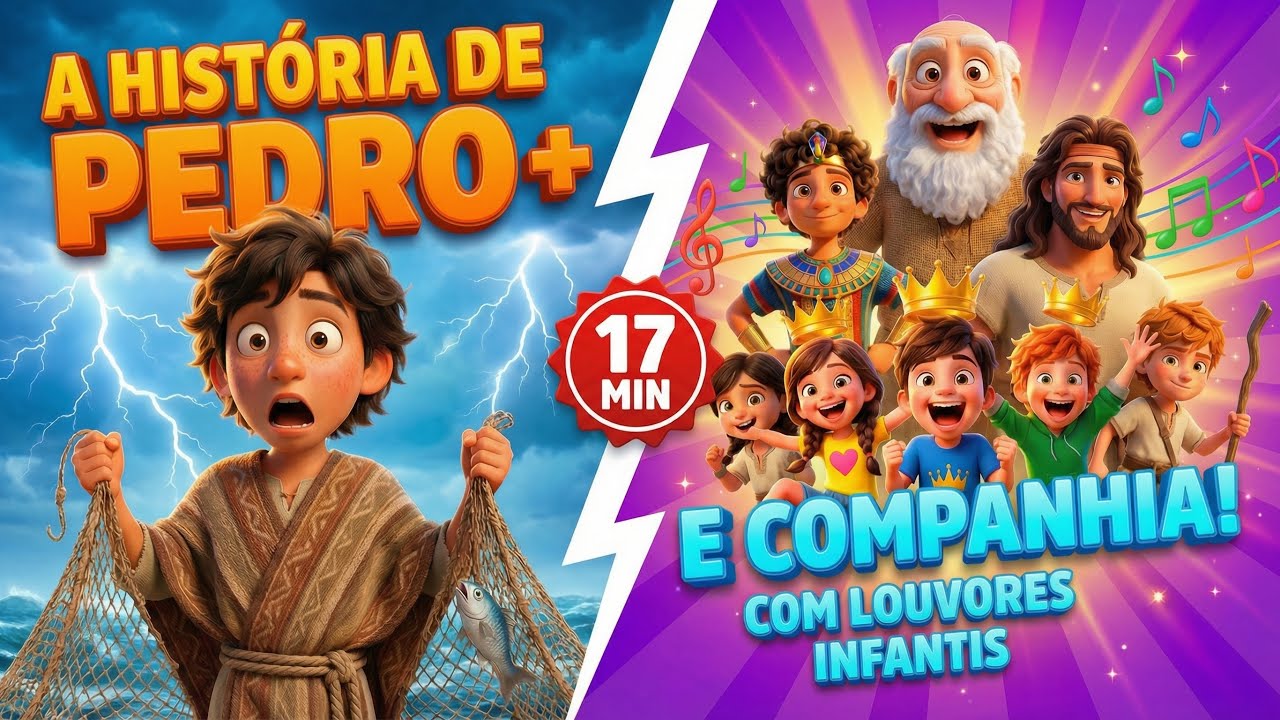 🎶COLETÂNEA DE MÚSICAS INFANTIS + HISTÓRIAS BÍBLICAS! 🌟 Pedro, Noé, José e Sansão - Desenho Infantil