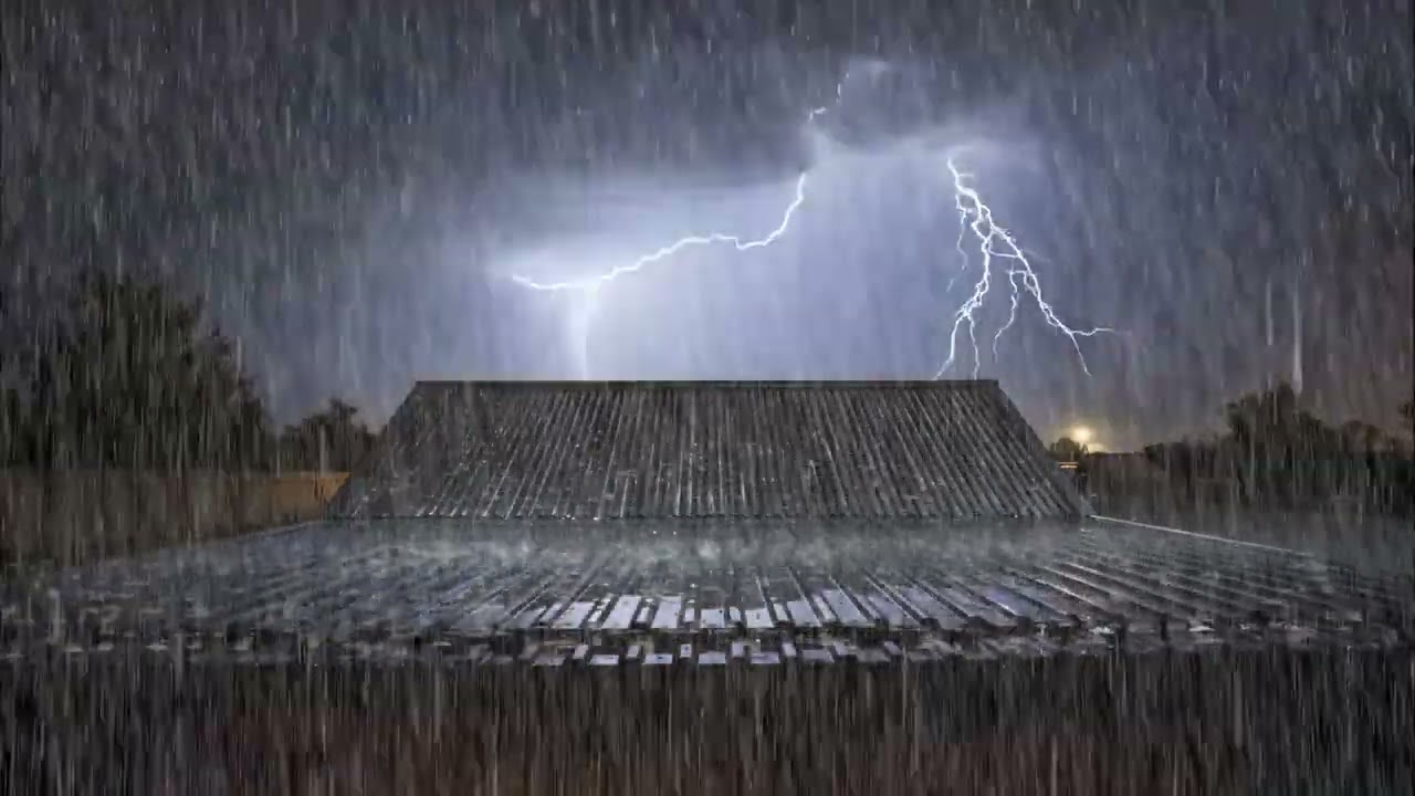 Rain on Roof at Night | Cozy ASMR Sleep Sounds | No Ads