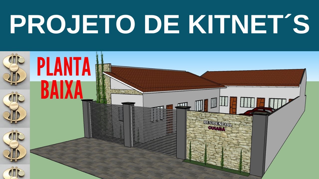 #55 – PROJETO DE KITNETS PARA ALUGAR - PADRÃO ECONÔMICO