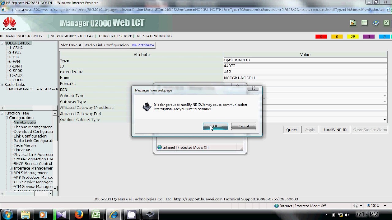 How to configure rtn nms 1