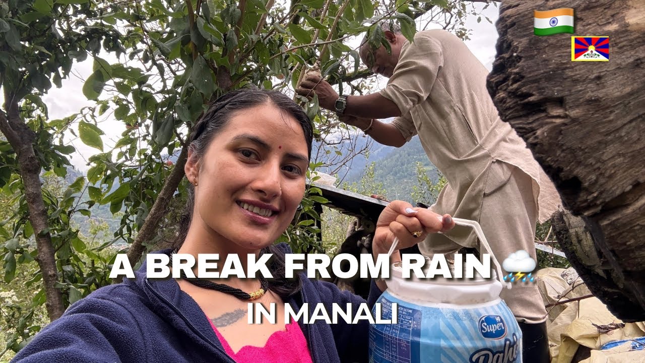 Cloudy day in Manali after flood ⛈️☺️ #indian #tibetan #vlogger @simplydeepika1539 