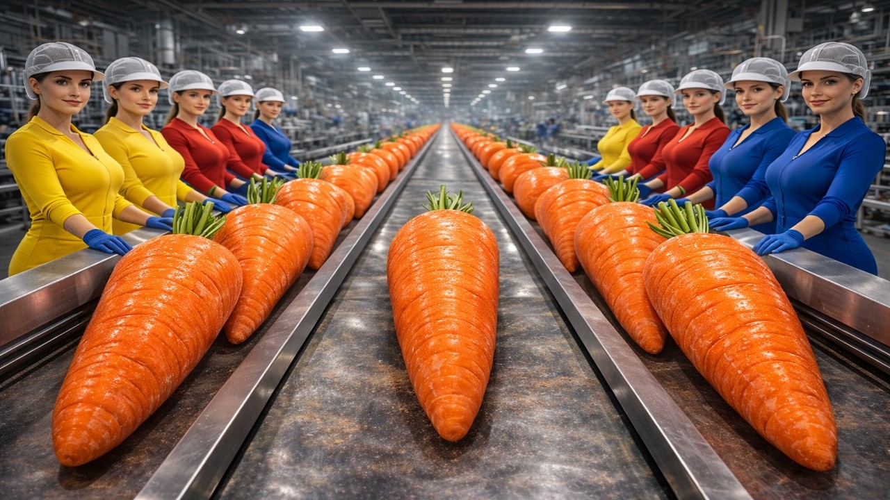 Inside the Carrot Powder Factory – How Millions of Tons Are Made Daily