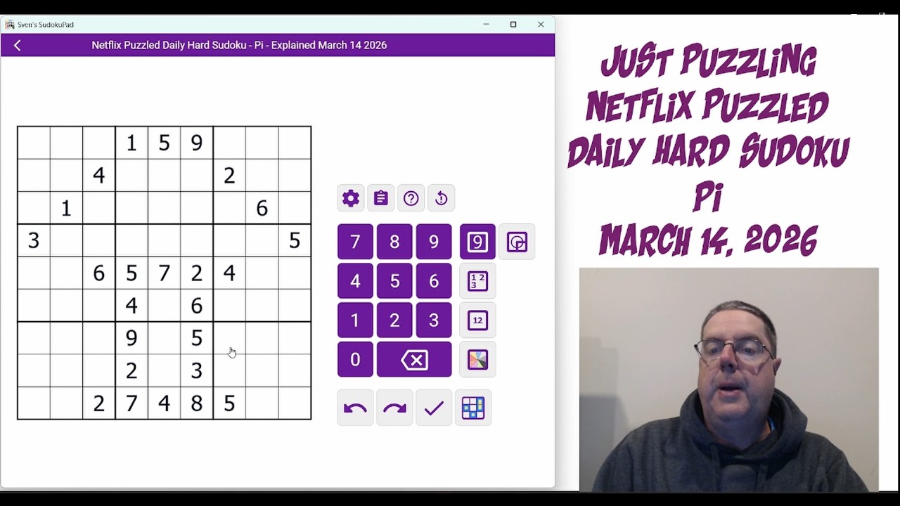 Netflix Puzzled Daily Hard Sudoku March 14 2026 | Pi