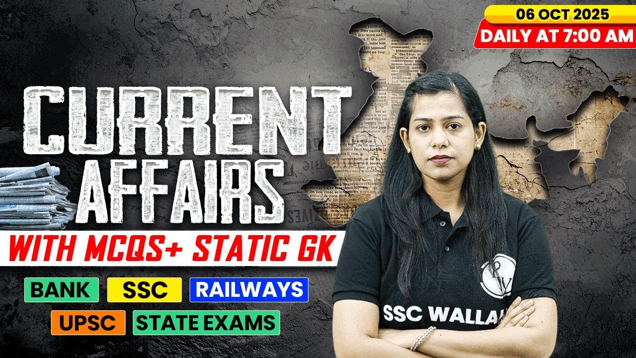 Current Affairs Today | 06 October Current Affairs 2025 | Daily Current Affairs | By Krati Mam