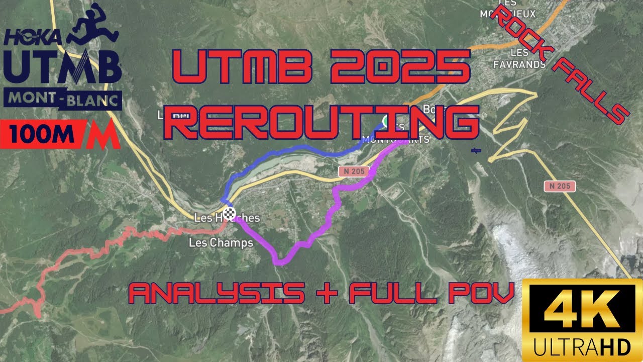 UTMB 2025 Rerouting due du Rock Falls Analysis + Full new Section POV Uncut 4K
