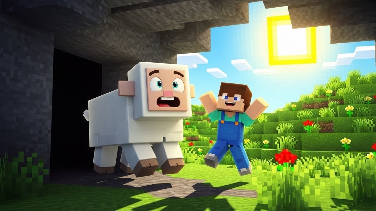 Minecraft Tiny Sheep Hid in the Cave 🐑 | Nursery Rhymes for Kids & Baby Songs