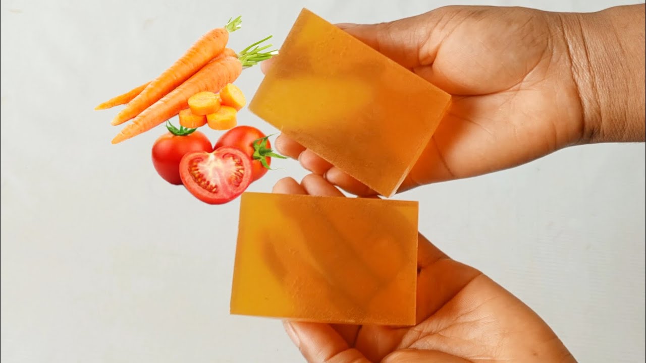 How To Make Brightening Tomato Carrot  Soap at Home