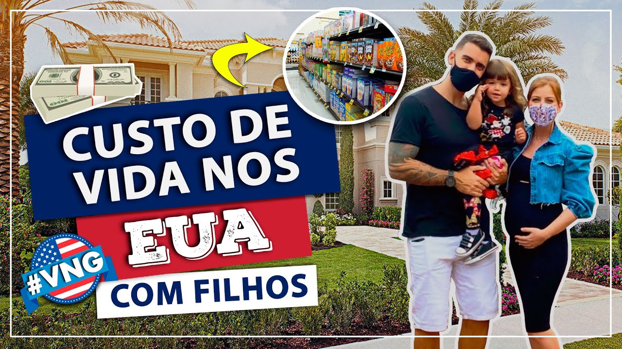 Custo de vida no EUA! Fam&iacute;lia com filhos em Orlando! Quanto custa morar aqui. #VNG