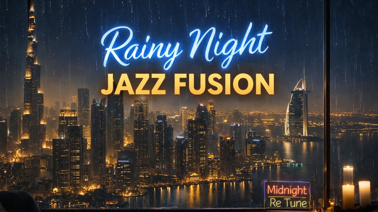 Rainy Night Jazz Fusion ||  Smooth Jazz for Working & Studying | Midnight Re Tune